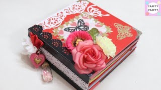 Valentines Day Scrapbook TutorialHow to make ScrapbookDIY Scrapbook Tutorial Scrapbook Ideas [upl. by Ahsilrae]