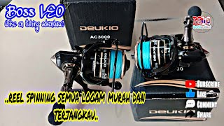 Deukio Spinning Reel Unboxing  Spooling Tutorial  Line Spooling Teknik  Boss LEO [upl. by Ynabe]