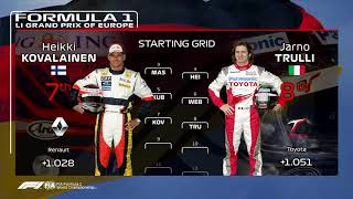 F1 2007 European Grand Prix Starting Grid 2020 Style FIXED [upl. by Balliol]