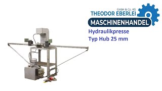 ID 34281 Hydraulikpresse Typ Hub 25 mm [upl. by Martita]