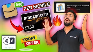 🔥AMAZON ₹250 VOUCHER FREE  TAP AND PAY OFFER  EARN ₹250 AMAZON VOUCHER FOR ALL [upl. by Ailed]