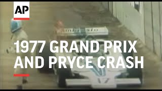 SYND 5 3 77 HIGHLIGHTS OF 1977 GRAND PRIX AND PRYCE CRASH [upl. by Lonni]