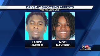 Terrebonne Parish Sheriffs Office arrests 2 for driveby shooting in Houma [upl. by Dnamron]