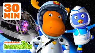 Tyrone amp Pablo Travel to Mars amp Outer Space Adventures  30 Minute Compilation  The Backyardigans [upl. by Yajnas]