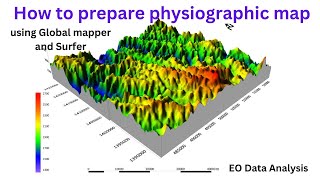 Physiographic map preparation using SURFER AND Global mapper [upl. by Learsiy302]