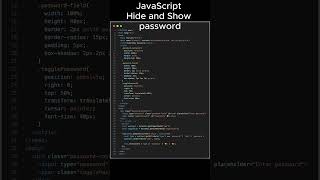 how to hide or show password using javascript [upl. by Aiselad]