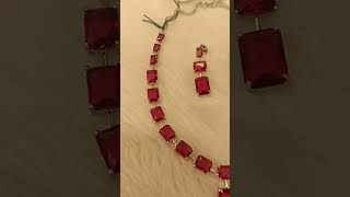 Beautiful glass stone necklace set [upl. by Ayom]