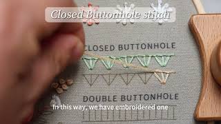 💖💖Closed Buttonhole Stitch  Hand Embroidery for Beginners  embroidery stitches by ETSPIL💖💖 [upl. by Ulphiah]