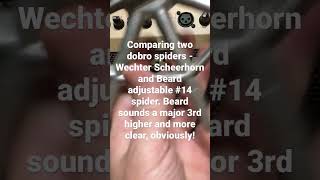 Comparing two dobro spiders  Wechter Scheerhorn and Beard adjustable 14 spider [upl. by Verne]