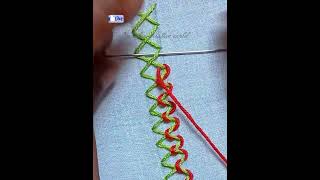 Borderline embroidery stitch shortsvideo shortsbeta embroiderypattern embroideryideas [upl. by Giuseppe]