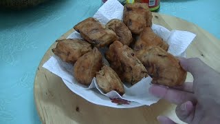 Fried Nian Gao  Sticky Rice Cake 炸年糕  Prawn Crackers [upl. by Krishnah551]