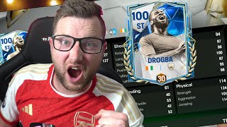 We Got 100 OVR Drogba and Trained Him to His Highest Level 124 Strength FC Mobile [upl. by Florie972]