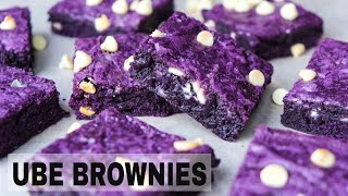 Fudgy Ube Brownies  Easy Ube Brownies Recipe [upl. by Nim]