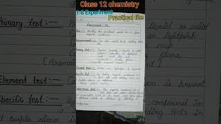 Class 12 chemistry practical file with reading class12 class12chemistry practicalfile shorts [upl. by Nnilsia384]