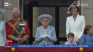 Giubileo di platino 70 anni di regno della Regina  La vita in diretta 02062022 [upl. by Mckale]