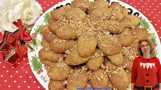 Finikia  Melomakarona BEST EVER Xmas Honey Cookies by Yiayia Deppy  Φινίκια [upl. by Cirilla]