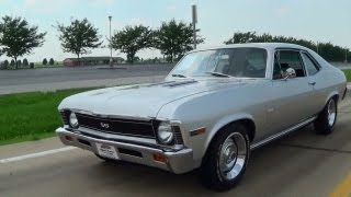 Test Driving 1969 Chevrolet Nova SS 396 Four Speed Muscle Car with Burnout [upl. by Yessak488]