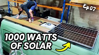 OFF GRID Solar Install for our Tiny Home  Sprinter Van Conversion [upl. by Langelo33]