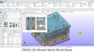 ZW3D คู่มือ สอนการใช้งาน MOLD Library Mold Base [upl. by Namyaw331]