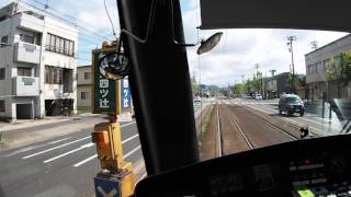 思いで車窓、福井鉄道FUKURAM車窓、旧：福井駅前 →ベル前 [upl. by Agiaf]