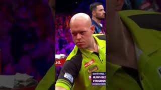 The second 9Dart Finish of the year by Michael van Gerwen darts shorts perfect [upl. by Ilojna]