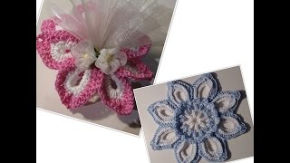 BOMBONIERA FIORE ALLUNCINETTO TUTORIAL  CROCHET [upl. by Twedy842]