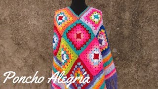 Crochet Ruana o Poncho  Paso a Paso [upl. by Ardnohsal]