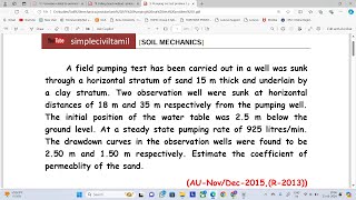 pumping out test problem 1 [upl. by Amble248]