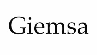 How to Pronounce Giemsa [upl. by Keefer]