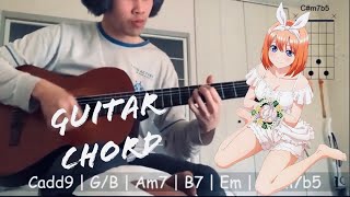 GOTOUBUN NO HANAYOME ∬ OP song guitar chord cover  Gotoubun no Katachi『五等分の花嫁∬』「 中野家の五つ子五等分のカタチ」 [upl. by Zachary]