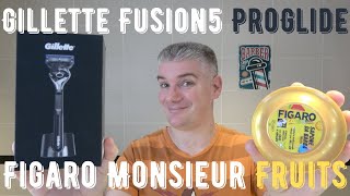 Recensione Gillette Fusion5 ProGlide  Figaro Monsieur Fruit Limited Edition  Pinaud Vaniglia 💈 [upl. by Arolf]