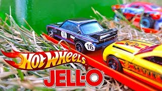 Hot Wheels vs JellO Brick [upl. by Ardnaek]