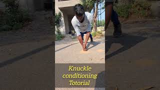 Knuckle conditioning Training youtubeshorts fightermartialart [upl. by Bremer]