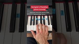 Gangstas Paradise easy piano tutorial [upl. by Eirrehc384]