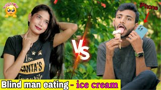 Blind Man Eating Ice Cream 🍨 Prank With Cute Girl  Aqdas Ali  showpranks [upl. by Selyn]