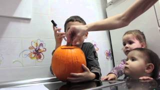 Tutorial Calabaza de Halloween Pumpkin Patch [upl. by Sudnor864]