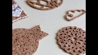 Créer des embellissements en liège  scrapbooking [upl. by Berkow]