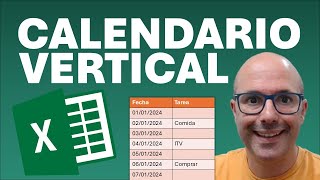 ✅ CALENDARIO VERTICAL EN excel [upl. by Vardon]