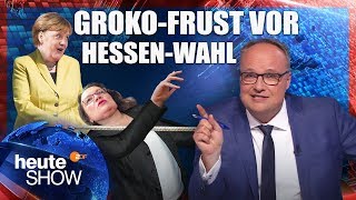 Landtagswahl in Hessen Geht der Niedergang von CDU und SPD weiter  heuteshow vom 26102018 [upl. by Akemehc]