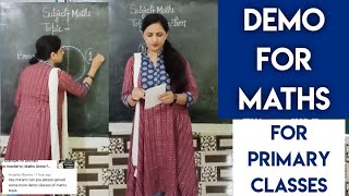 Demo of Maths for primary class Maths Demo [upl. by Ollehcram304]