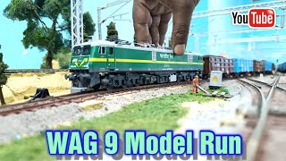 Indian Railways WAG 9 Locomotive Model Run  Indian Railways Miniature Model Train  train video [upl. by Linnea]