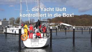 Skippertraining Hafenmanöver AblegenAnlegen bei Starkwind [upl. by Yllus]