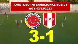 🔴COLOMBIA 3 VS 1 PERU SUB 23 RESUMEN AMISTOSO INTYERNACIONAL SUB 23 [upl. by Caro]