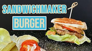 Burger im Sandwichmaker selber machen  einfach und leckeres Rezept für Buns Patties und Sauce [upl. by Aisyat]