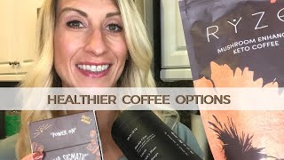 Healthy Coffees amp Alternatives  Ryze MudWtr Four Sigmatic Mushroom Coffee Review [upl. by Bevus]