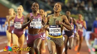 Kenyas Faith Kipyegon surges to victory in 1500m final at Diamond League Brussels  NBC Sports [upl. by Eniamreg]