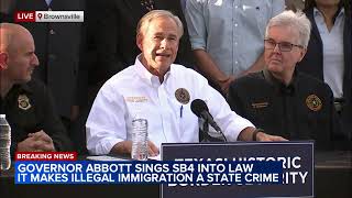 DOJ pressed to intervene after SB 4 signed into law by Gov Abbott [upl. by Deragon]