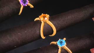 Veronese 18K Clad Gemstone XDesign Ring on QVC [upl. by Brice402]