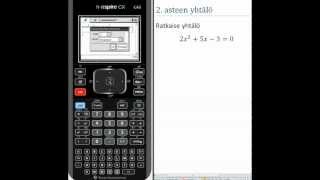 NSPIRE CX CAS 2 asteen yhtälö [upl. by Eimerej512]