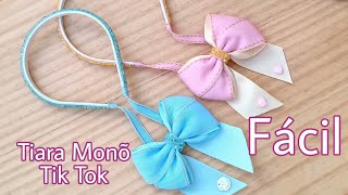 Tiara Monó Tendência do Tik Tok de Uma Forma Super Fácil ✅ [upl. by Madelle540]